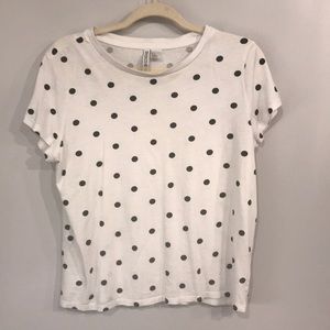 Black & White Polka dot shirt . Divided. Large.